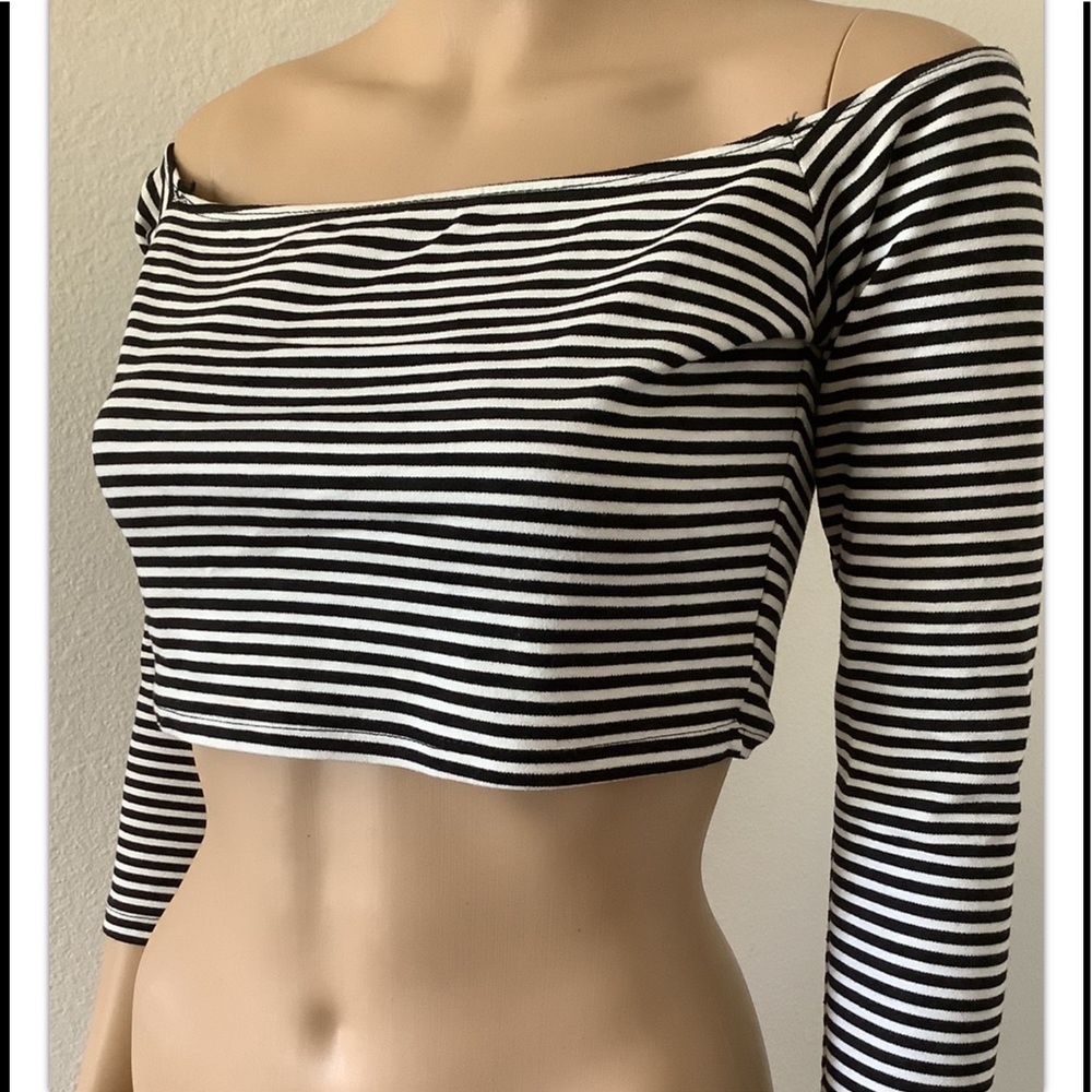 Foreign Exchange striped women’s crop top Medium